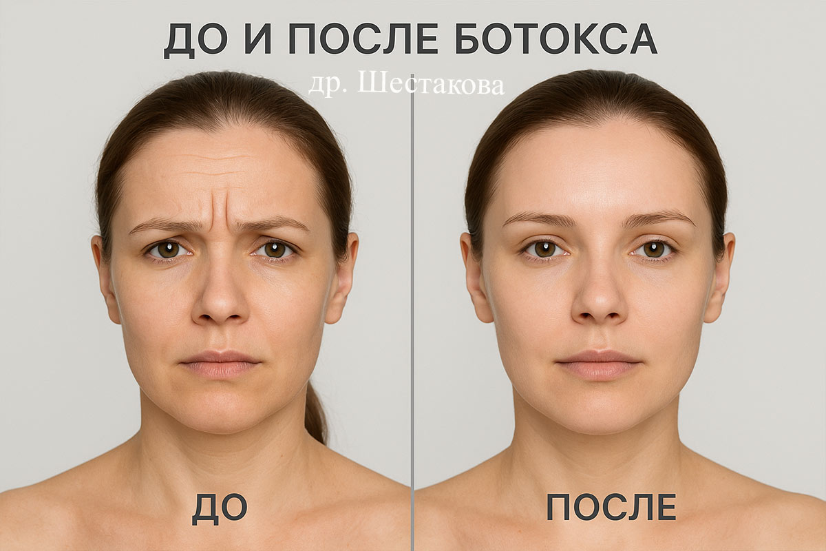 Результаты процедуры ботокса — до и после Ботокс до и после