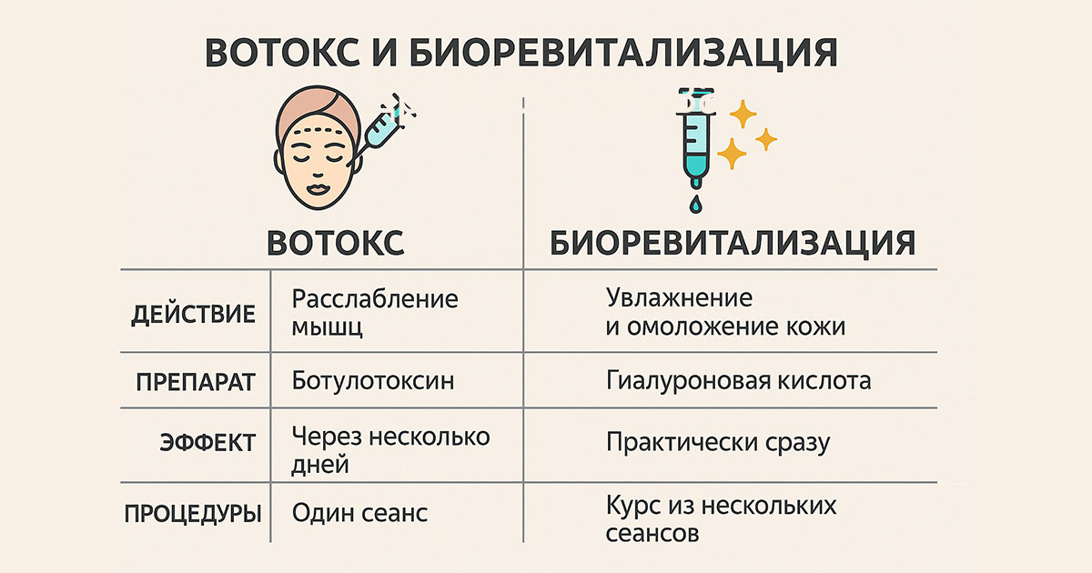 Ботокс и биоревитализация