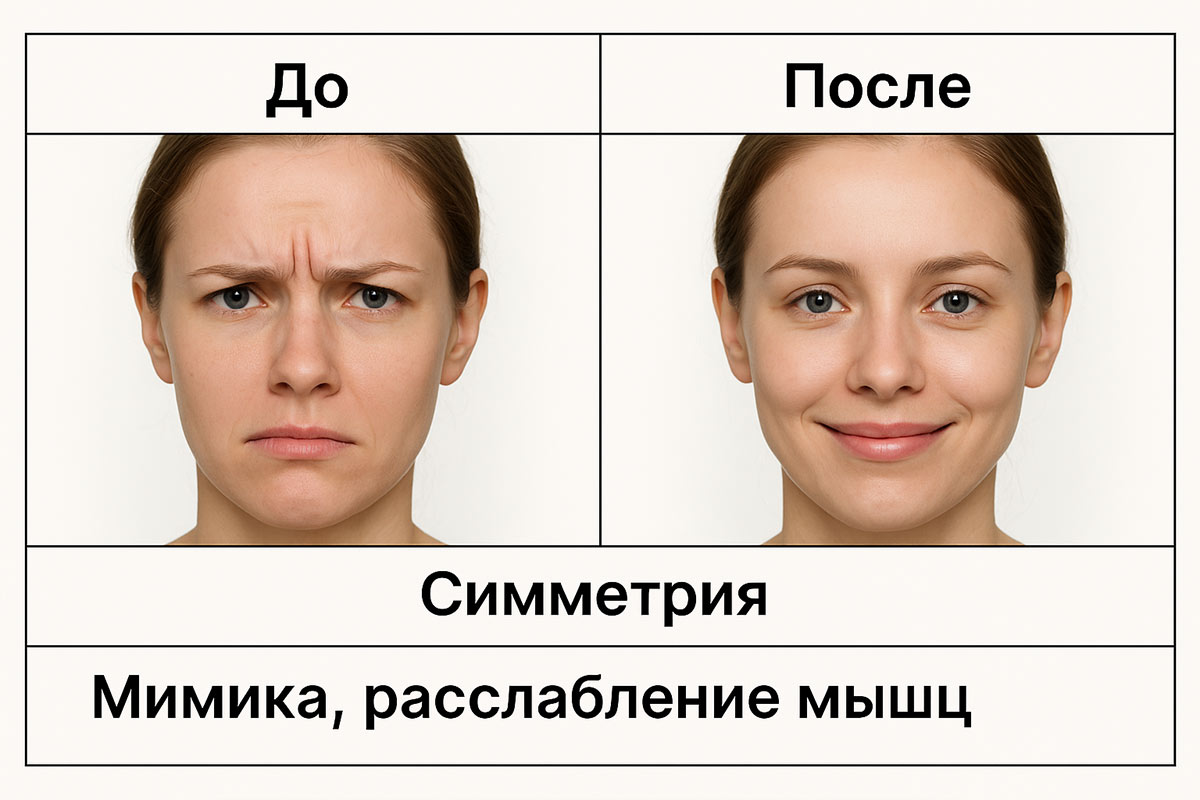 Ботокс для лица до и после