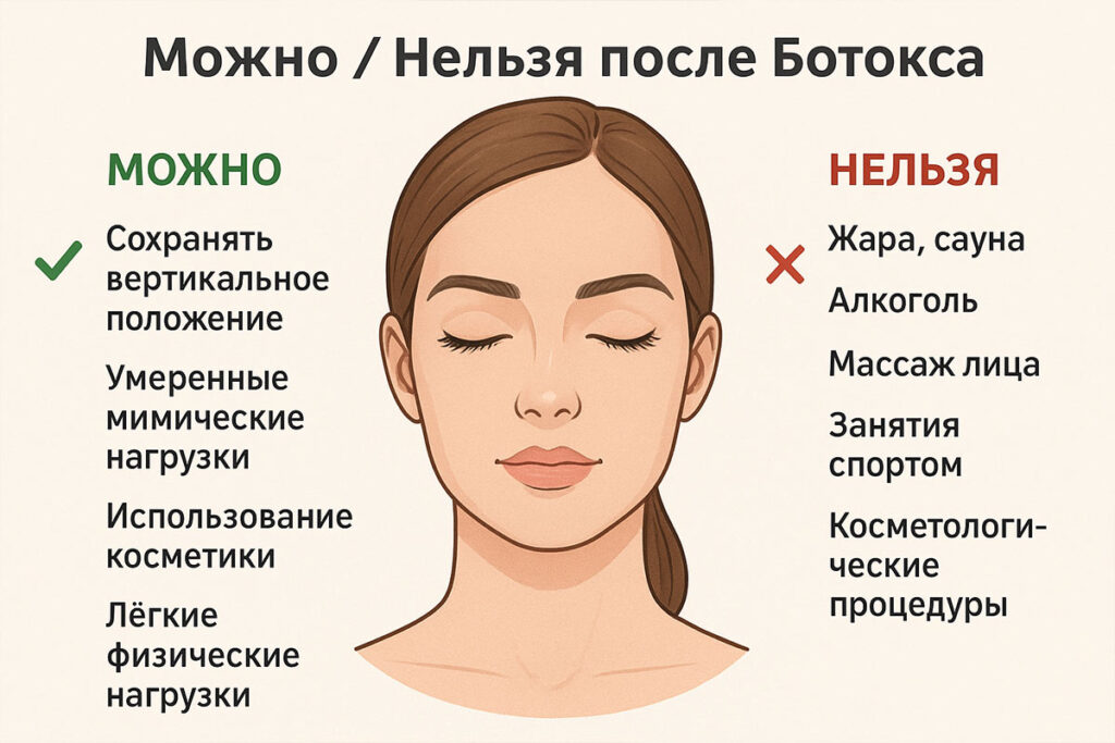 Какие процедуры нельзя делать после ботокса