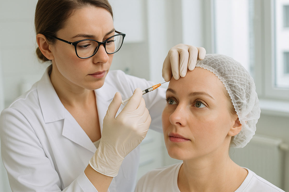 Botox от морщин на лбу