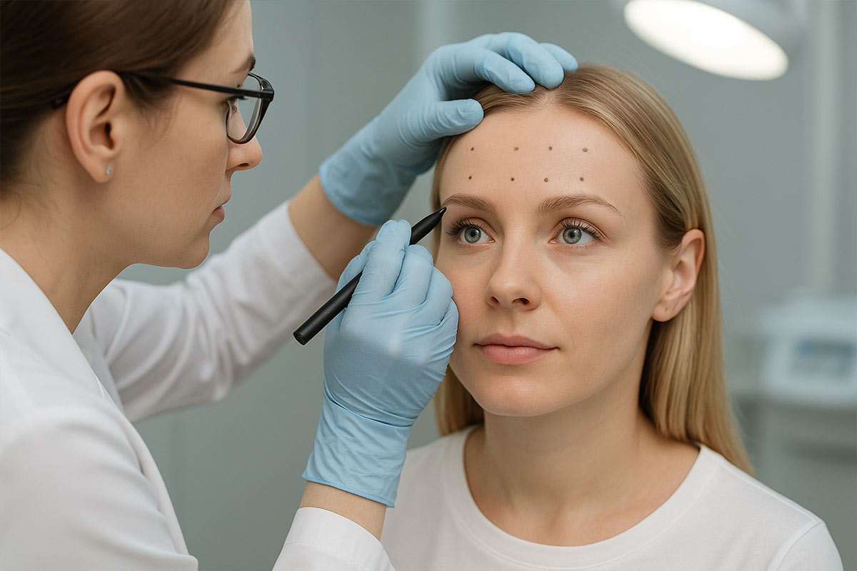 Botox от морщин на лбу