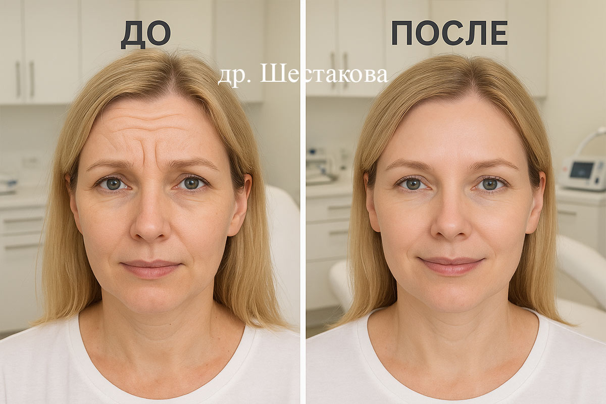 Botox от морщин на лбу