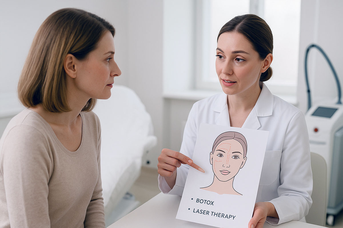 Botox и лазерная терапия кожи