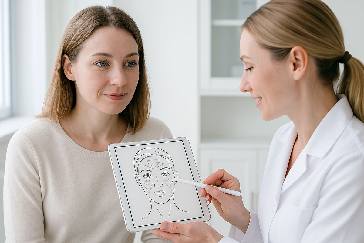 Гладкая кожа после Botox