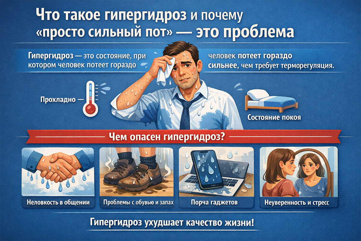Потливость и гипергидроз: признаки, триггеры и профилактика
